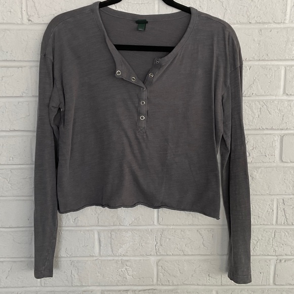 Wild Fable Charcoal Button Down Shirt with Snaps Size XS - Picture 1 of 10